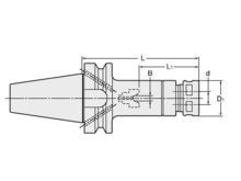 High-Precision Collet Holder (Flange Through Type)