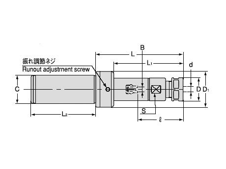 "R" Zero Runout Adjustment Collet Extension (Straight Shank)